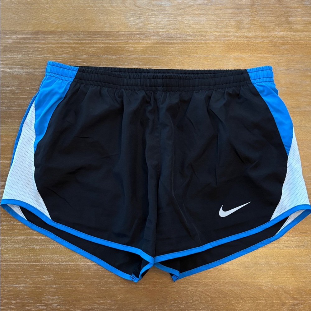 Nike Black and Blue Athletic Shorts